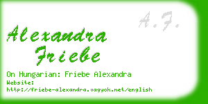 alexandra friebe business card